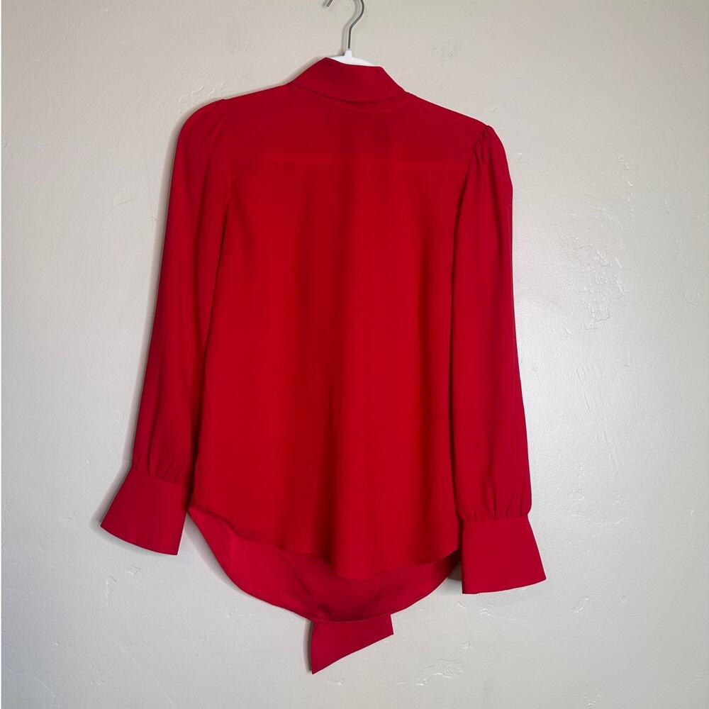 Ann Taylor Red Long Sleeve Blouse XS